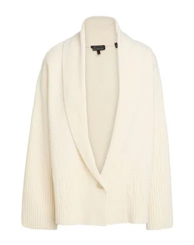 Armani Exchange Woman Cardigan Ivory Size L Wool, Polyamide In White
