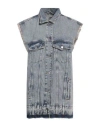 Armani Exchange Woman Denim Outerwear Blue Size L Cotton In Blue