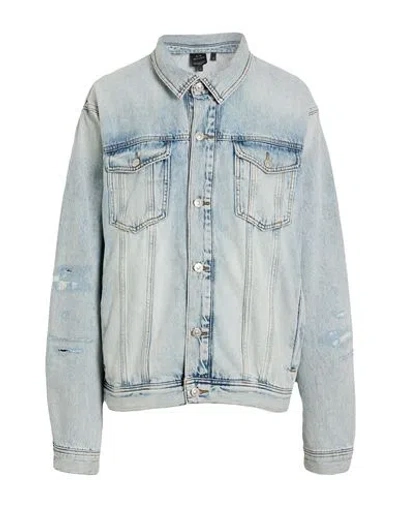 Armani Exchange Woman Denim Outerwear Blue Size Xxl Cotton