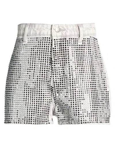 Armani Exchange Woman Denim Shorts Grey Size 0 Cotton In Gray