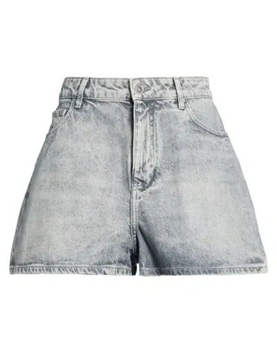 Armani Exchange Woman Denim Shorts Grey Size 31 Cotton In Gray