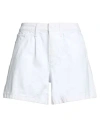 Armani Exchange Woman Denim Shorts White Size 27 Cotton