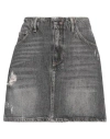 Armani Exchange Woman Denim Skirt Charcoal Size 12 Cotton In Grey