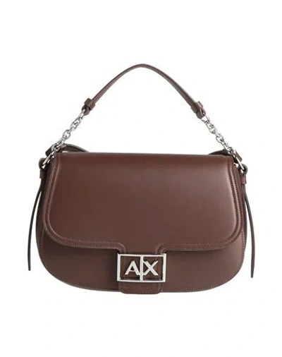 Armani Exchange Woman Handbag Chocolate Brown Size - Polyester, Polyurethane