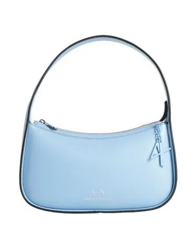 Armani Exchange Woman Handbag Light Blue Size - Polyurethane