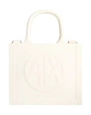Armani Exchange Woman Handbag Off White Size - Pvc - Polyvinyl Chloride