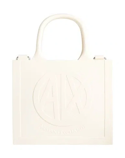 Armani Exchange Woman Handbag Off White Size - Pvc - Polyvinyl Chloride