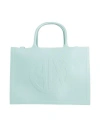 Armani Exchange Woman Handbag Turquoise Size - Pvc - Polyvinyl Chloride In Blue