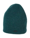 Armani Exchange Woman Hat Deep Teal Size Onesize Viscose, Polyamide, Wool, Polyester, Cashmere In Green