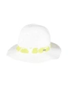 Armani Exchange Woman Hat Off White Size Xs/s Paper Yarn In Off White