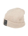 Armani Exchange Woman Hat Sand Size Onesize Synthetic Fibers, Wool, Metallic Fiber, Cashmere In Beige
