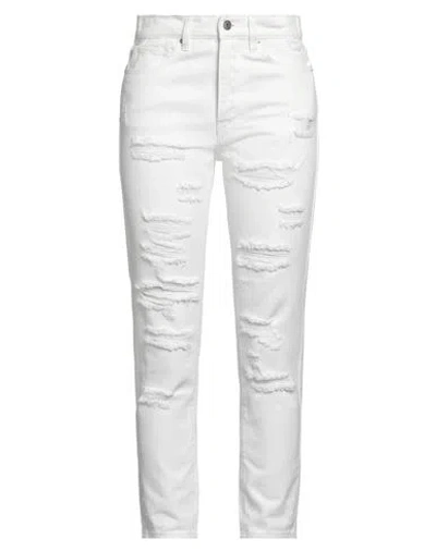 Armani Exchange Woman Jeans Beige Size 29w-32l Cotton In White