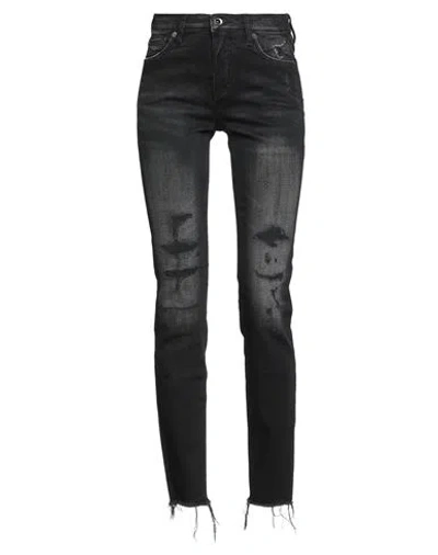 Armani Exchange Woman Jeans Black Size 26 Cotton, Polyester, Elastane