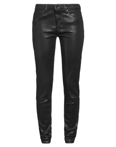 Armani Exchange Woman Jeans Black Size 28 Cotton, Elastomultiester, Elastane