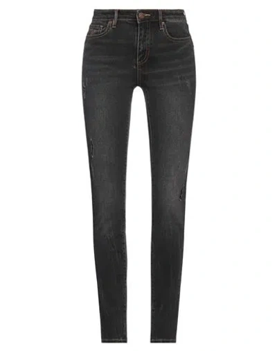 Armani Exchange Woman Jeans Black Size 28 Cotton, Polyester, Viscose, Elastane