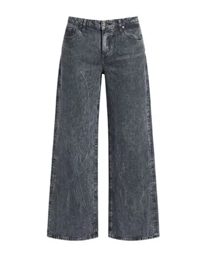 Armani Exchange Woman Jeans Black Size 28w-32l Cotton In Gray