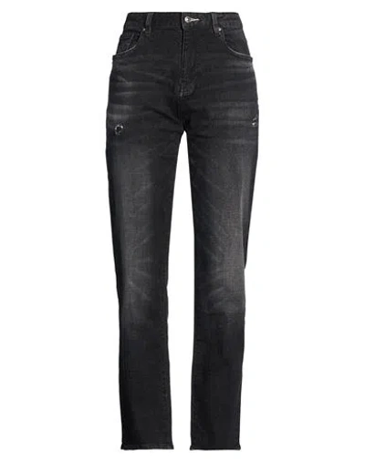Armani Exchange Woman Jeans Black Size 30w-32l Cotton, Elastomultiester, Elastane