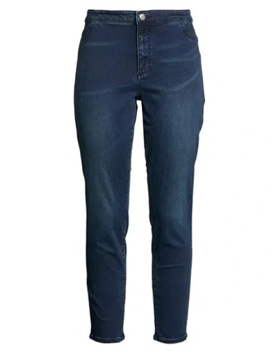 Armani Exchange Woman Jeans Blue Size 24 Cotton, Polyester, Viloft, Elastane In Multi