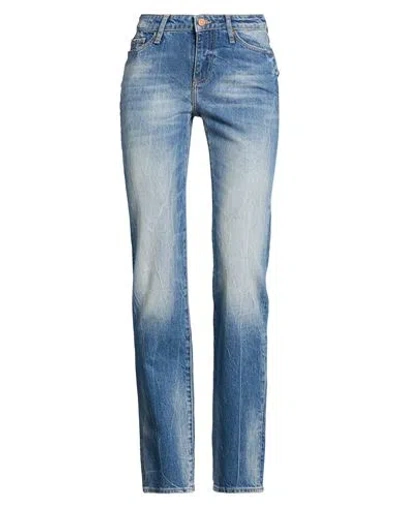 Armani Exchange Woman Jeans Blue Size 29w-32l Cotton, Lyocell, Elastane