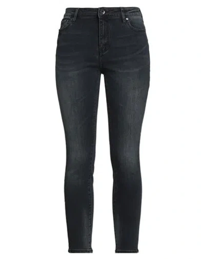 Armani Exchange Woman Jeans Blue Size 30 Cotton, Polyester, Viscose, Elastane In Black