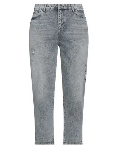 Armani Exchange Woman Jeans Grey Size 30 Cotton, Elastane In Blue