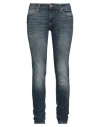 Armani Exchange Woman Jeans Blue Size 32w-32l Cotton, Elastane In Blue
