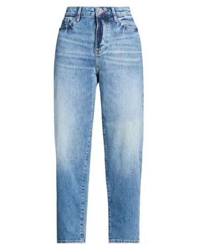 Armani Exchange Woman Jeans Blue Size 32w-32l Cotton, Elastane