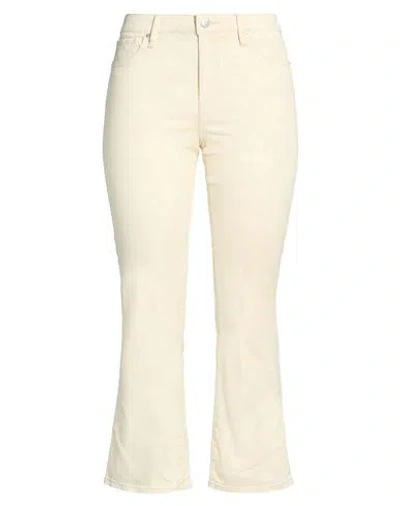 Armani Exchange Woman Jeans Cream Size 28w-32l Cotton, Elastane In Animal Print