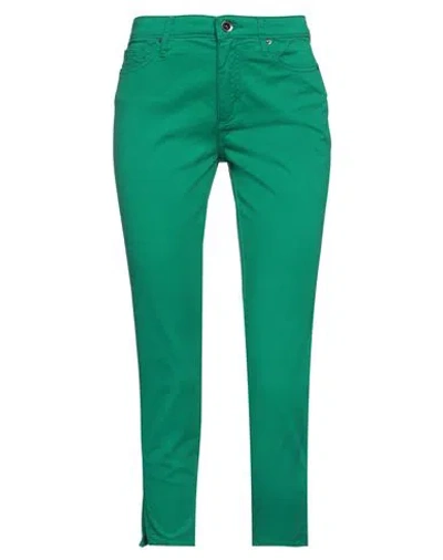 Armani Exchange Woman Jeans Green Size 32 Cotton, Elastane