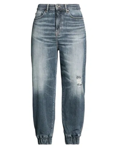Armani Exchange Woman Jeans Grey Size 24 Cotton, Elastane In Blue