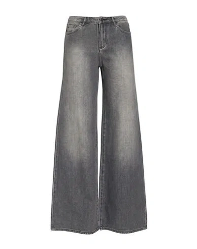 Armani Exchange Woman Jeans Grey Size 24 Cotton In Gray