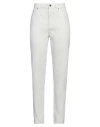 Armani Exchange Woman Jeans Ivory Size 31 Cotton In White