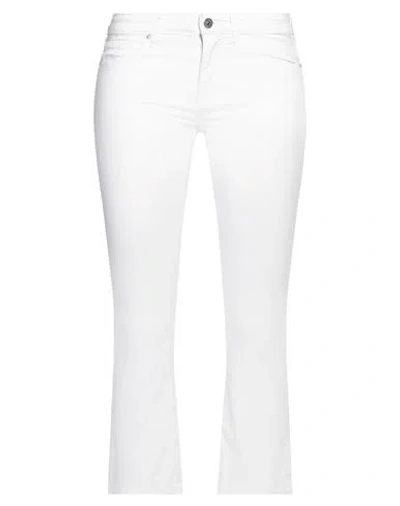 Armani Exchange Woman Jeans White Size 32 Cotton, Elastane