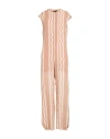 Armani Exchange Woman Jumpsuit Camel Size 12 Viscose In Beige