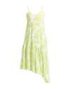 Armani Exchange Woman Maxi Dress Lime Green Size 6 Viscose, Polyamide