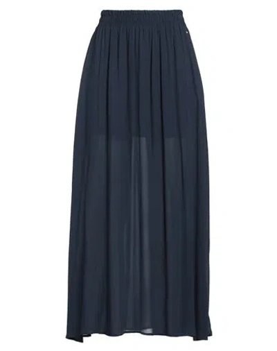 Armani Exchange Woman Maxi Skirt Midnight Blue Size 8 Viscose