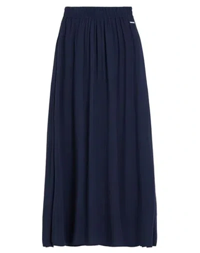 Armani Exchange Woman Maxi Skirt Midnight Blue Size 8 Viscose