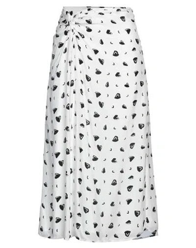 Armani Exchange Woman Maxi Skirt White Size 6 Viscose