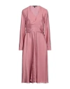 Armani Exchange Woman Midi Dress Pastel Pink Size 10 Viscose In Pink