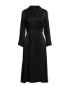 Armani Exchange Woman Midi Dress Black Size 12 Circulose Viscose In Black
