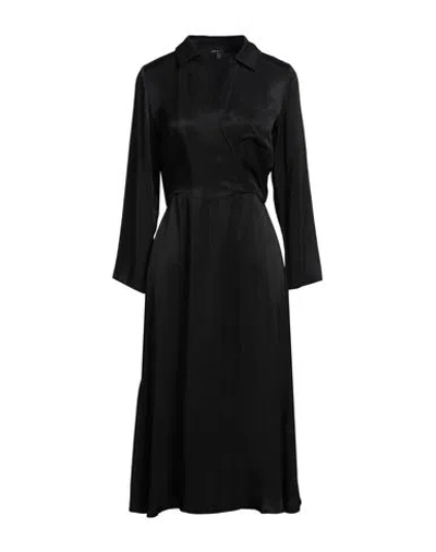 Armani Exchange Woman Midi Dress Black Size 12 Circulose Viscose