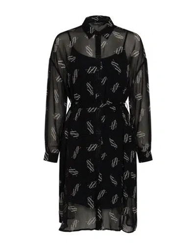 Armani Exchange Woman Midi Dress Black Size 2 Viscose