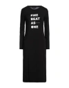 Armani Exchange Woman Midi Dress Black Size L Cotton In Black
