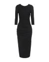 Armani Exchange Woman Midi Dress Black Size S Polyester, Elastane