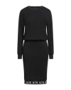 Armani Exchange Woman Midi Dress Black Size L Viscose, Polyester, Elastane