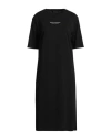 Armani Exchange Woman Midi Dress Black Size Xs Cotton In Black