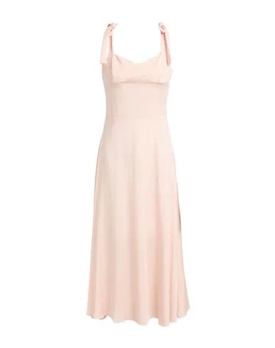 Armani Exchange Woman Midi Dress Blush Size 6 Viscose In Pink