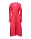Armani Exchange Woman Midi Dress Fuchsia Size 10 Viscose In Pink