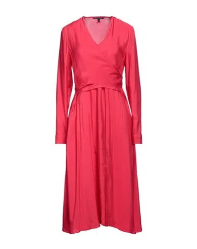 Armani Exchange Woman Midi Dress Fuchsia Size 10 Viscose In Pink