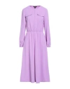 Armani Exchange Woman Midi Dress Lilac Size 2 Polyester In Purple